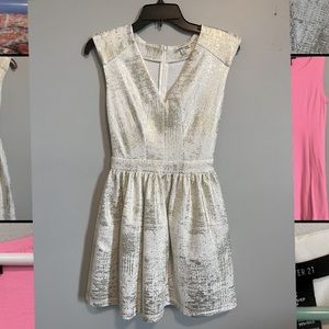 White Dress - Gold Foil Pattern